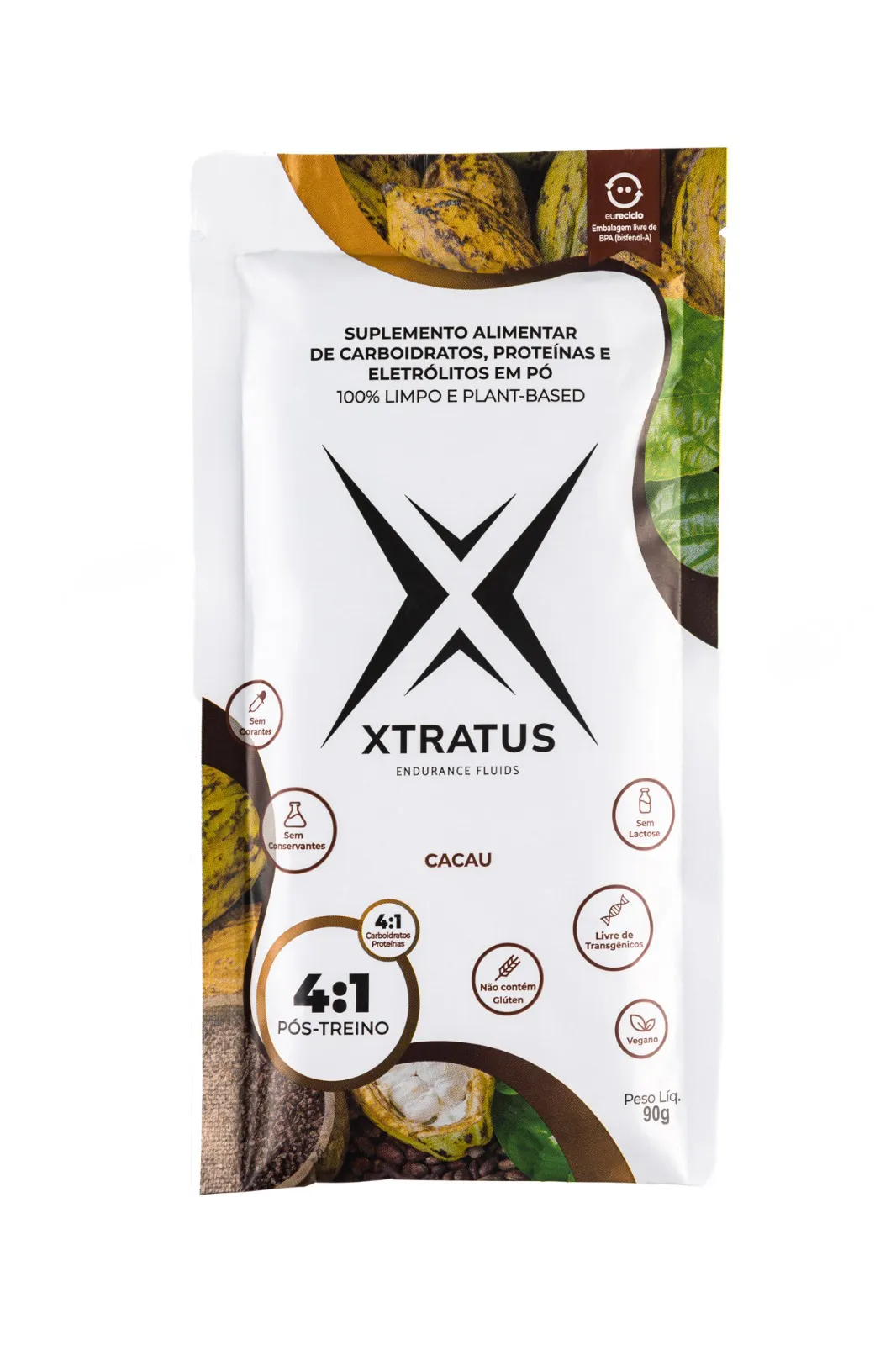 Pós-treino em Pó 4:1 de Cacau Sachê 90g - 