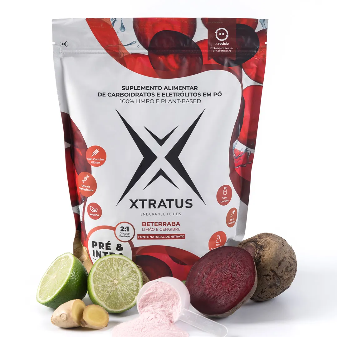 Pré e Intratreino em Pó com Beterraba, Limão e Gengibre com NITRATO - 1 Kg