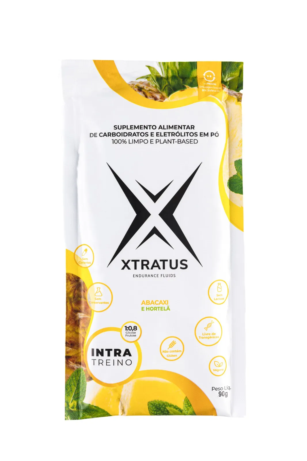 Intratreino em Pó com Abacaxi e Hortelã Sachê 90g - 